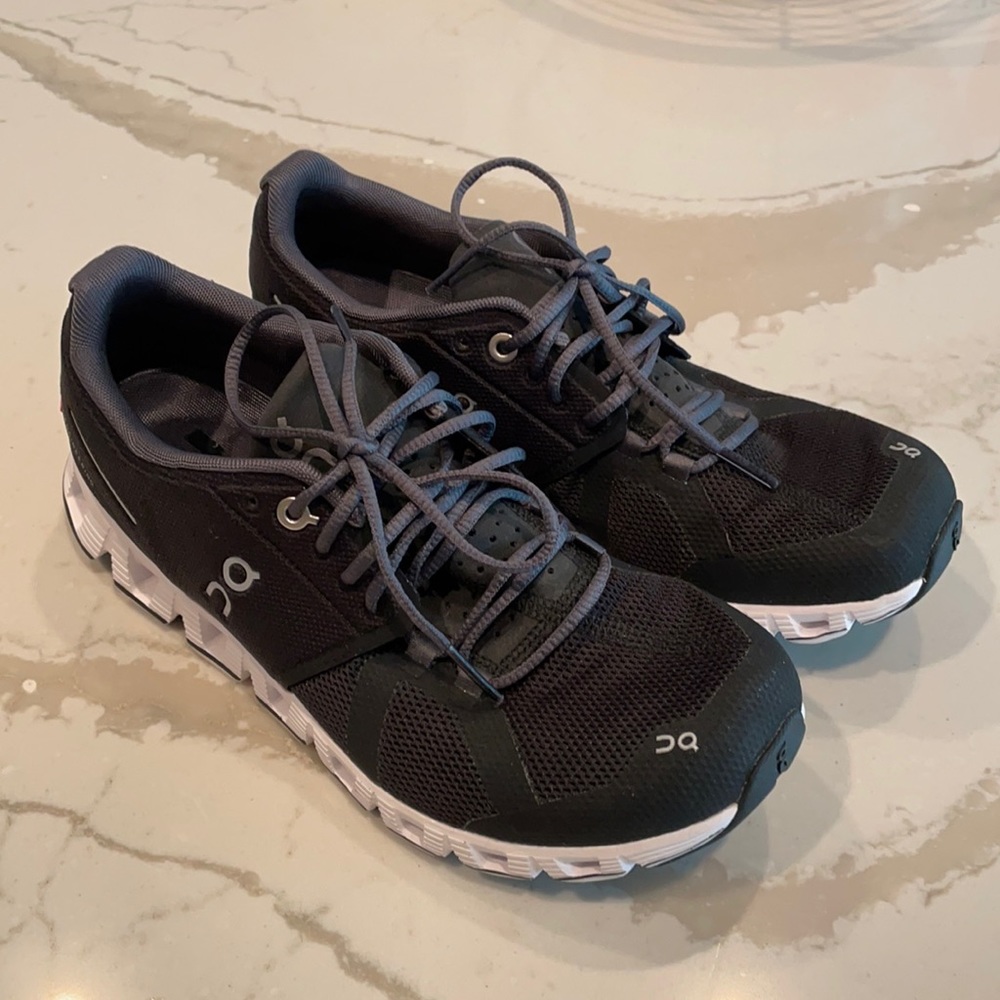 On running shoes. Excellent condition!